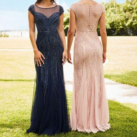 40353 Adrianna Papell Cap Sleeve A-Line - Picture 8 of 8